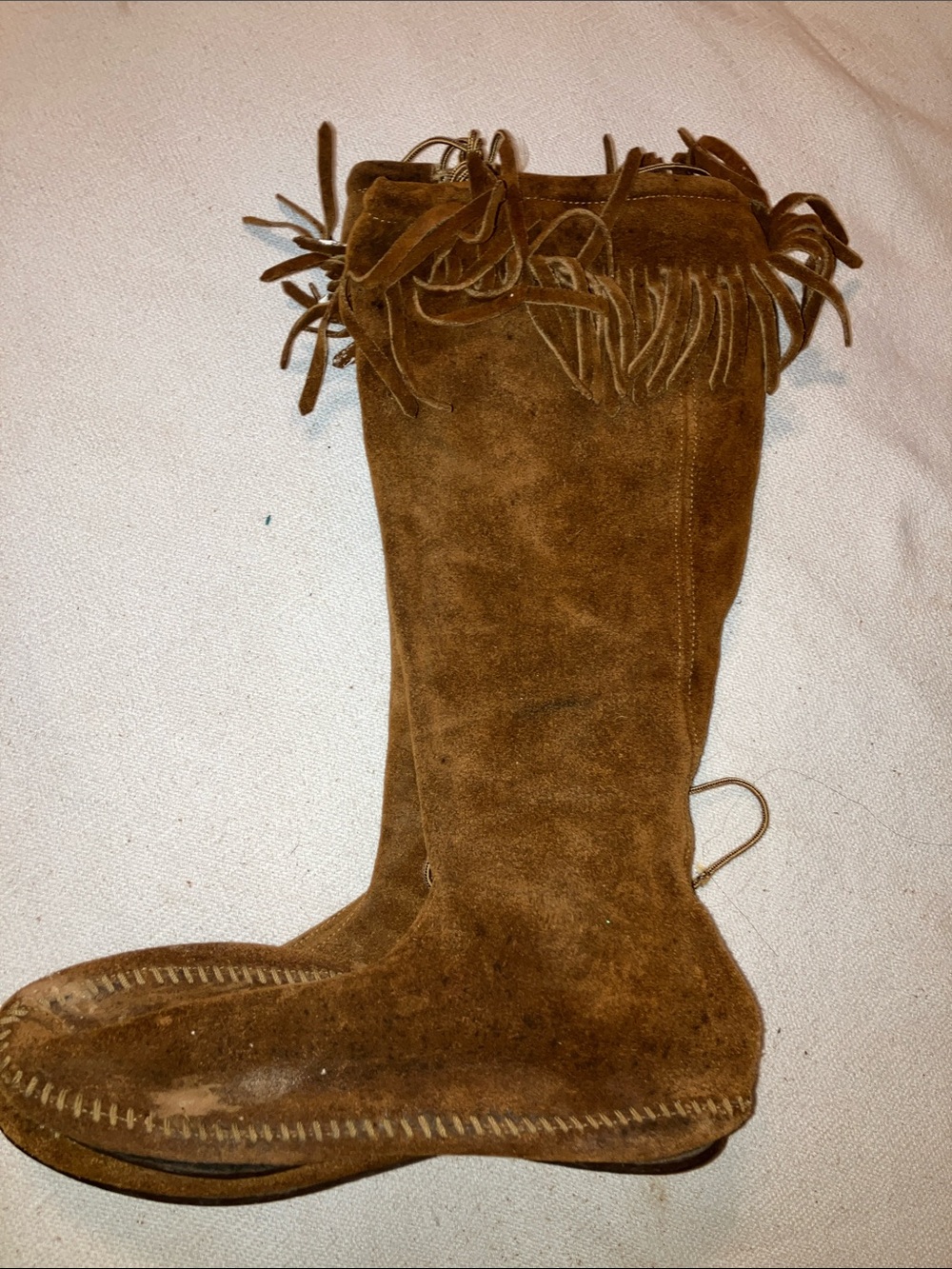 Genuine Leather Over The Calf Moccasins